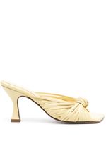 Souliers Martinez mules en cuir 90 mm - Jaune