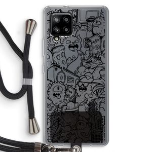 Vexx Black City : Samsung Galaxy A42 5G Transparant Hoesje met koord