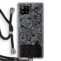 Vexx Black City : Samsung Galaxy A42 5G Transparant Hoesje met koord