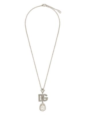Dolce & Gabbana collier à ornements en cristal - Argent