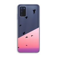 Fly away: Samsung Galaxy A03s Transparant Hoesje