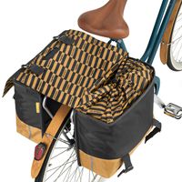 UrbanProof Urban Proof dubbele fietstas zwart/geel 40L