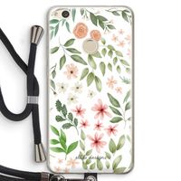 Botanical sweet flower heaven: Huawei Ascend P8 Lite (2017) Transparant Hoesje met koord