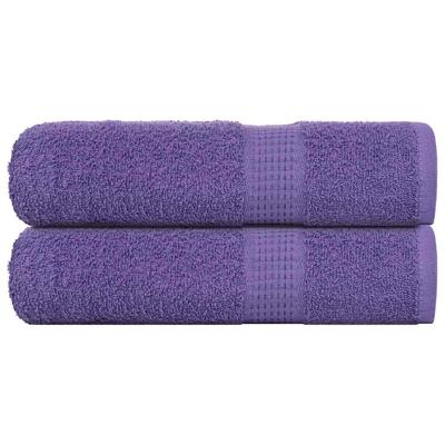 VidaXL Badhanddoeken 2 st 100x150 cm 360 g/m² 100% katoen paars