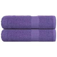 VidaXL Badhanddoeken 2 st 100x150 cm 360 g/m² 100% katoen paars