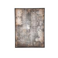 Pathe Bruine Canvas Schilderij Ruw Patroon Rechthoekig