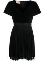 Gucci logo pleated minidress - Noir