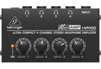Behringer HA400 - Ultracompacte 4-kanaals stereo hoofdtelefoonversterker