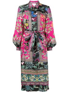 Camilla robe-chemise imprimée en soie - Violet