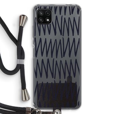 Marrakech Zigzag: Samsung Galaxy A22 5G Transparant Hoesje met koord