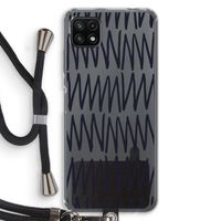 Marrakech Zigzag: Samsung Galaxy A22 5G Transparant Hoesje met koord