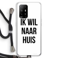 Ik wil naar huis: Oppo A94 5G Transparant Hoesje met koord
