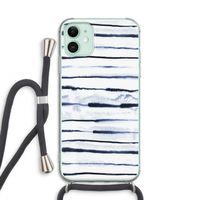 Ink Stripes: iPhone 11 Transparant Hoesje met koord