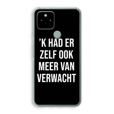 Meer verwacht - Zwart: Google Pixel 5 Transparant Hoesje
