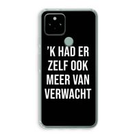 Meer verwacht - Zwart: Google Pixel 5 Transparant Hoesje