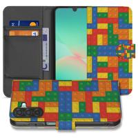 Samsung Galaxy A17 Hoesje Blokken Design Met 3 Pasjes Kleurrijk