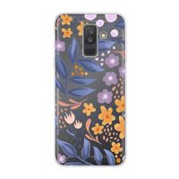 Flowers with blue leaves: Samsung Galaxy A6 Plus (2018) Transparant Hoesje