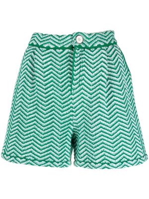 Barrie short en maille à chevrons - Vert