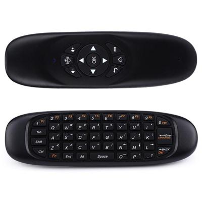 C120 2.4 G mini-toetsenbord draadloze externe muis met 3-Gyro & 3-zwaartekracht sensor voor PC/HTPC/IPTV/Smart TV en Android TV Box etc (zwart)