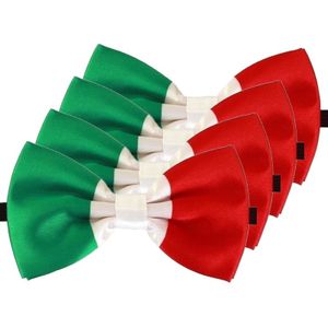 4x Italie verkleed vlinderstrikje 12 cm voor dames/heren