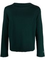 MM6 Maison Margiela pull en coton mélangé à logo - Vert