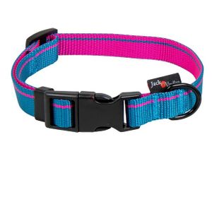 Hondenhalsband Nylon blauw Stripe L