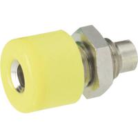 Schnepp Miniatuur-laboratoriumconnector Bus, inbouw verticaal Stift-Ø: 2.6 mm Geel 1 stuk(s)