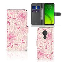 Motorola Moto G7 Power Hoesje Pink Flowers