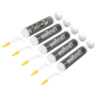 Wolfcraft Lege patronen | Inhoud 310ml | 5 stuks - 4044100
