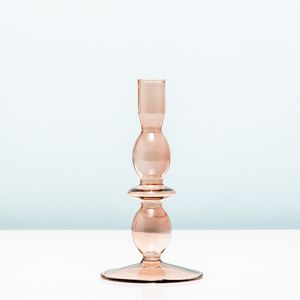 Present Time Glass Art Bubbles Kandelaar - Medium/roze