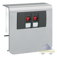 Hager plintgoot outlet dubbele luidsprekeraansluiting alu 55mm