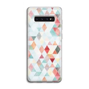 Gekleurde driehoekjes pastel: Samsung Galaxy S10 4G Transparant Hoesje