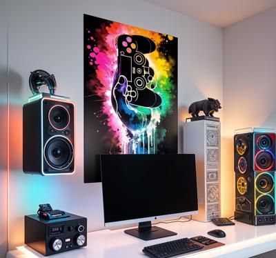 gamer -explosie videogameposter
