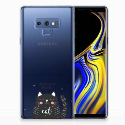 Samsung Galaxy Note 9 Telefoonhoesje met Naam Cat Good Day Samsung Galaxy Note 9 Telefoonhoesje met Naam Cat Good Day