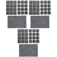 3x Antikras viltjes sets grijs voor meubels 25-delig - Meubelviltjes - thumbnail