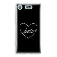 Best heart black: Sony Xperia XZ1 Compact Transparant Hoesje - thumbnail