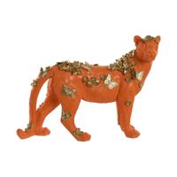 Decoratieve figuren Home ESPRIT Oranje Gouden Luipaard 60 x 21,5 x 43 cm