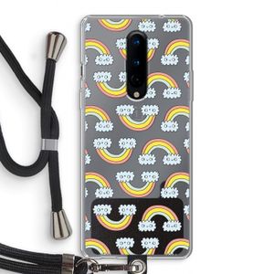 Regenboog: OnePlus 8 Transparant Hoesje met koord