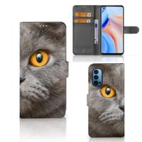 Telefoonhoesje | Met pasjeshouder | OPPO Reno 4 Pro 5G Britse Korthaar