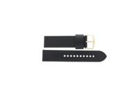 Horlogeband Fossil FS5263 Leder Zwart 22mm