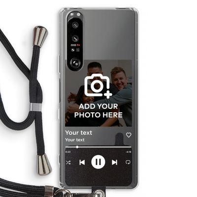 Music Player: Sony Xperia 1 III Transparant Hoesje met koord