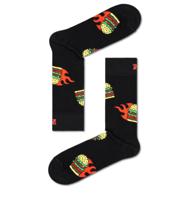 HAPPY SOCKS Zwarte hamburgerprint sokken Multi Katoen Printjes Unisex - thumbnail