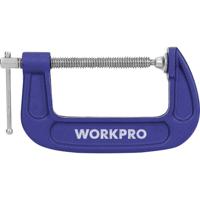 WorkPro WP232019 100 mm C-klem Spanbreedte (max.):100 mm Afmeting, lengte: 210 mm Afm. werkbereik:100 mm WorkPro WP232019 100 mm C-klem Spanbreedte (max.):100 mm Afmeting, lengte: 210 mm Afm. werkbereik:100 mm