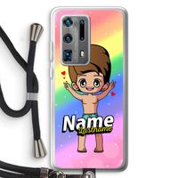 Chibi Maker man: Huawei P40 Pro Plus Transparant Hoesje met koord