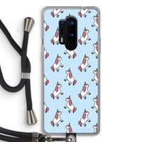 Eenhoorns overal: OnePlus 8 Pro Transparant Hoesje met koord
