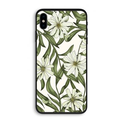 Wit bloemenpatroon: iPhone X Biologisch afbreekbaar hoesje