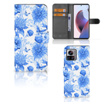 Hoesje voor Motorola Edge 30 Ultra Flowers Blue - thumbnail