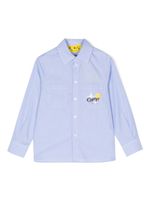 Off-White Kids chemise Off Planets à rayures - Bleu