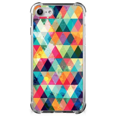 iPhone SE 2022/2020 | iPhone 8/7 Doorzichtige Silicone Hoesje Geruit iPhone SE 2022/2020 | iPhone 8/7 Doorzichtige Silicone Hoesje Geruit