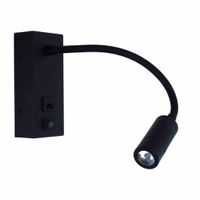 Artdelight Wandlamp Easy USB zwart - thumbnail